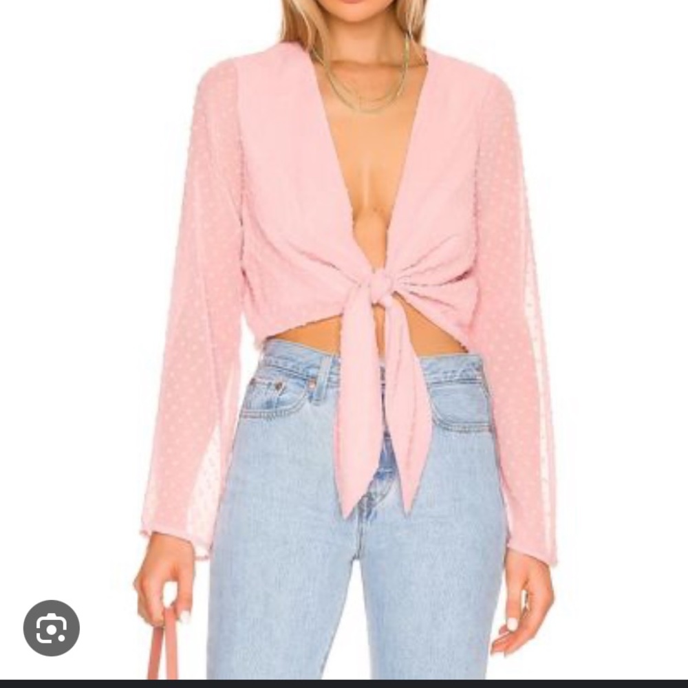 Bcbgeneration Pink Tie Blouse